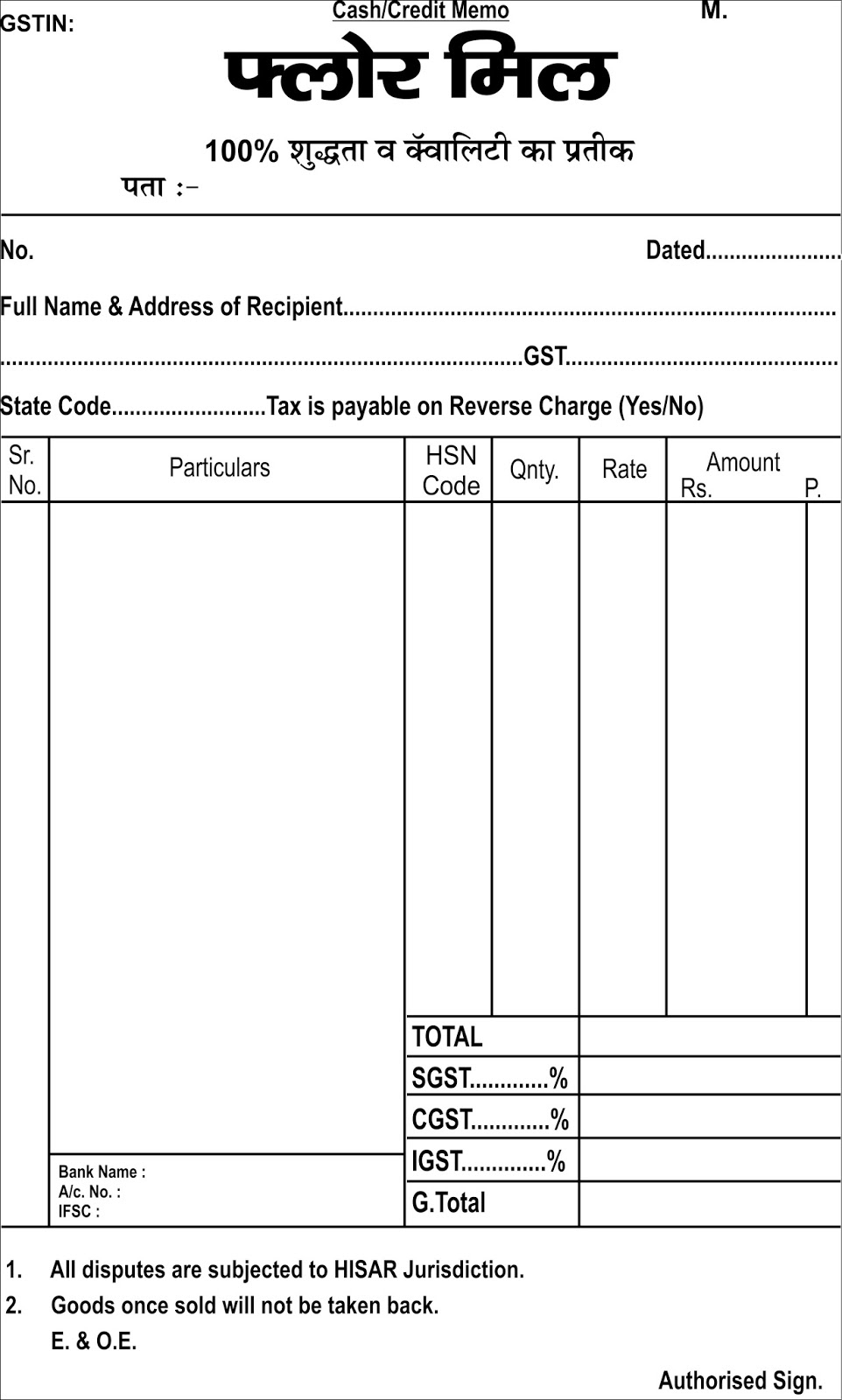 invoice in hindi jasonkellyphotoco gst bill book format