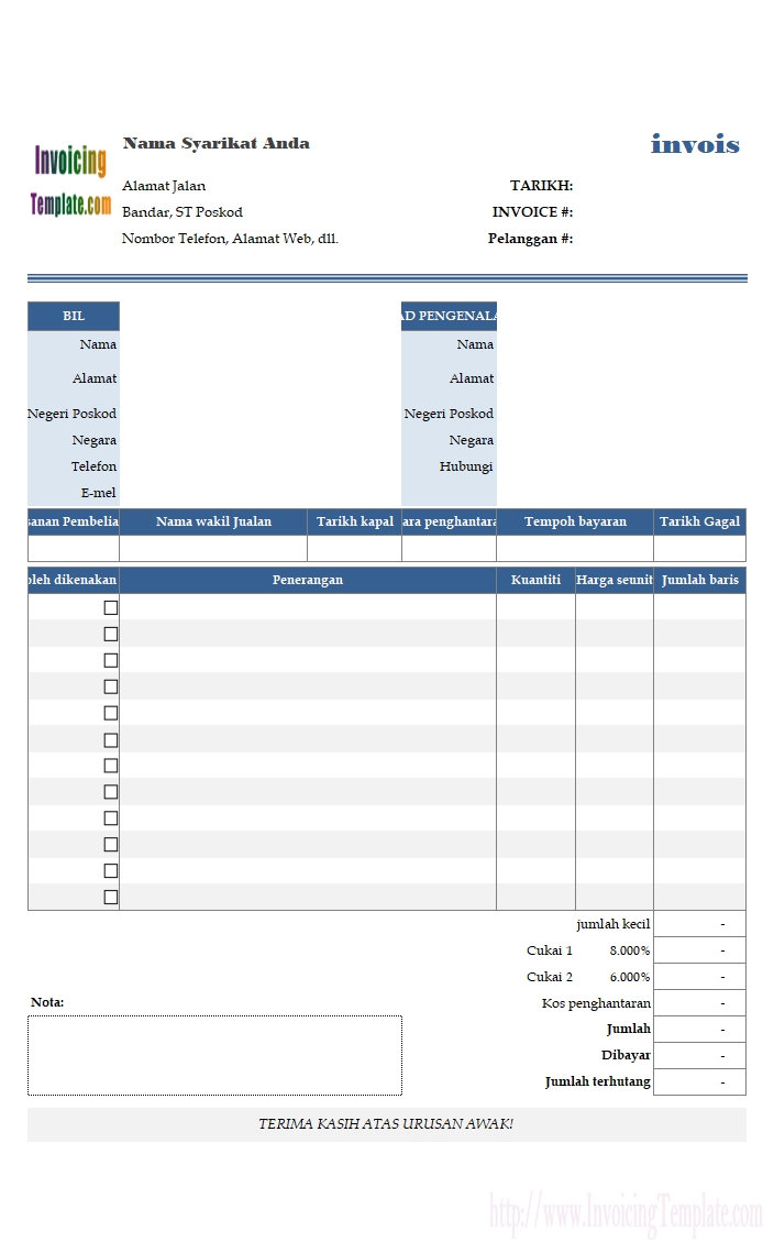 malaysia tax invoice template contoh proforma invoice bahasa indonesia