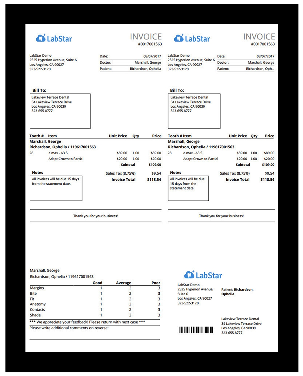 perforated paper labstar perforated invoice and statement paper