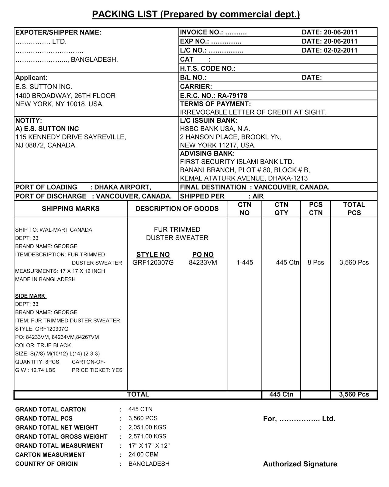 Sample Of Proforma Invoice For Export Invoice Template Ideas 3162