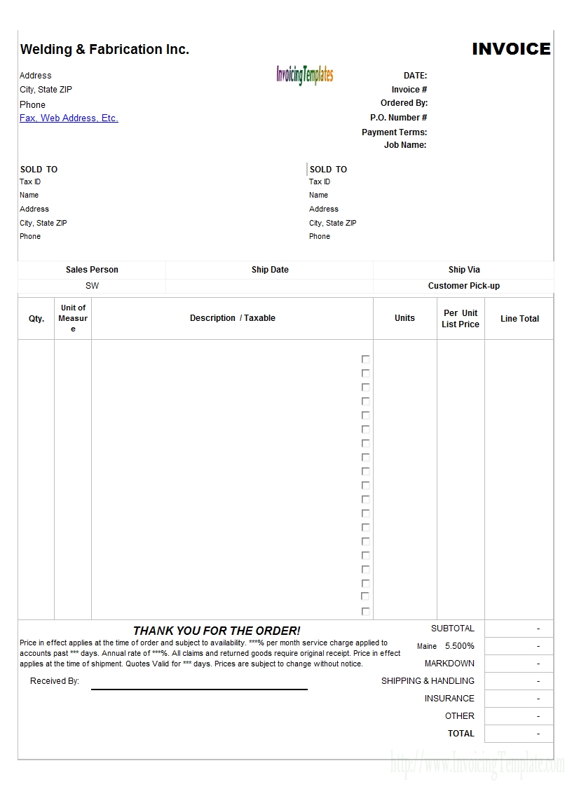 welding fabrication tax invoice examples of an invoice which is not a tax invoice