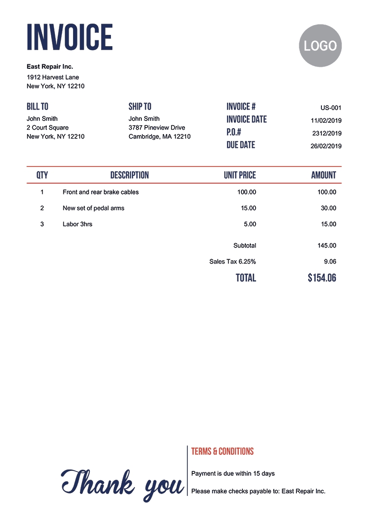 100 free invoice templates print email invoices create an invoice to print
