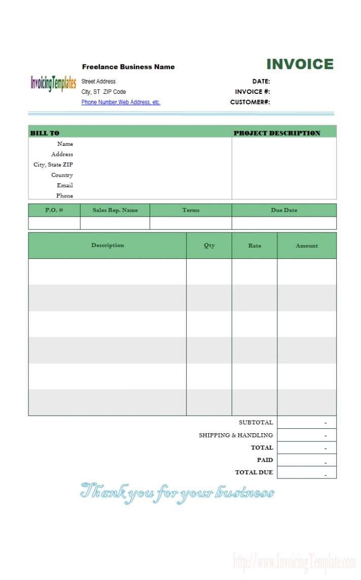 Mobile Phone Bill Format