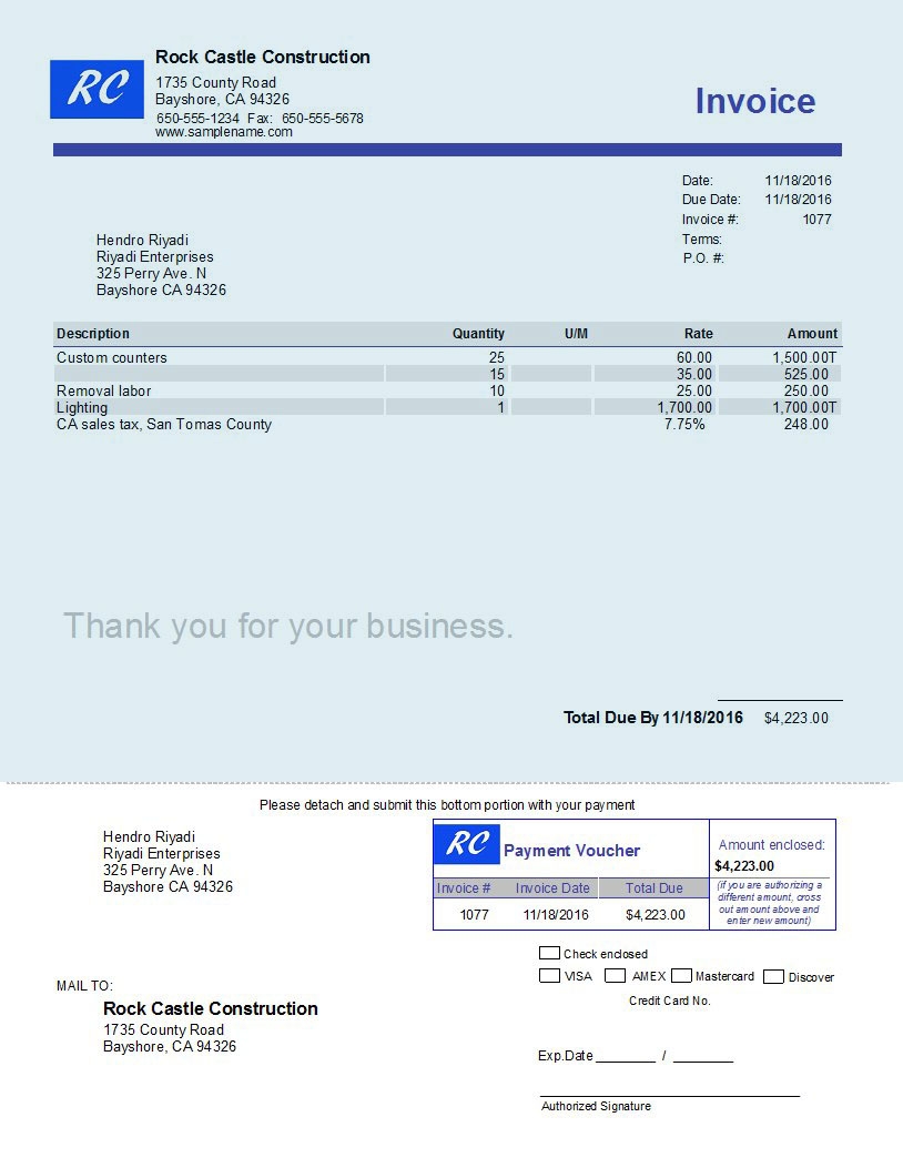 Perforated Paper For Invoice To Use With Quickbooks