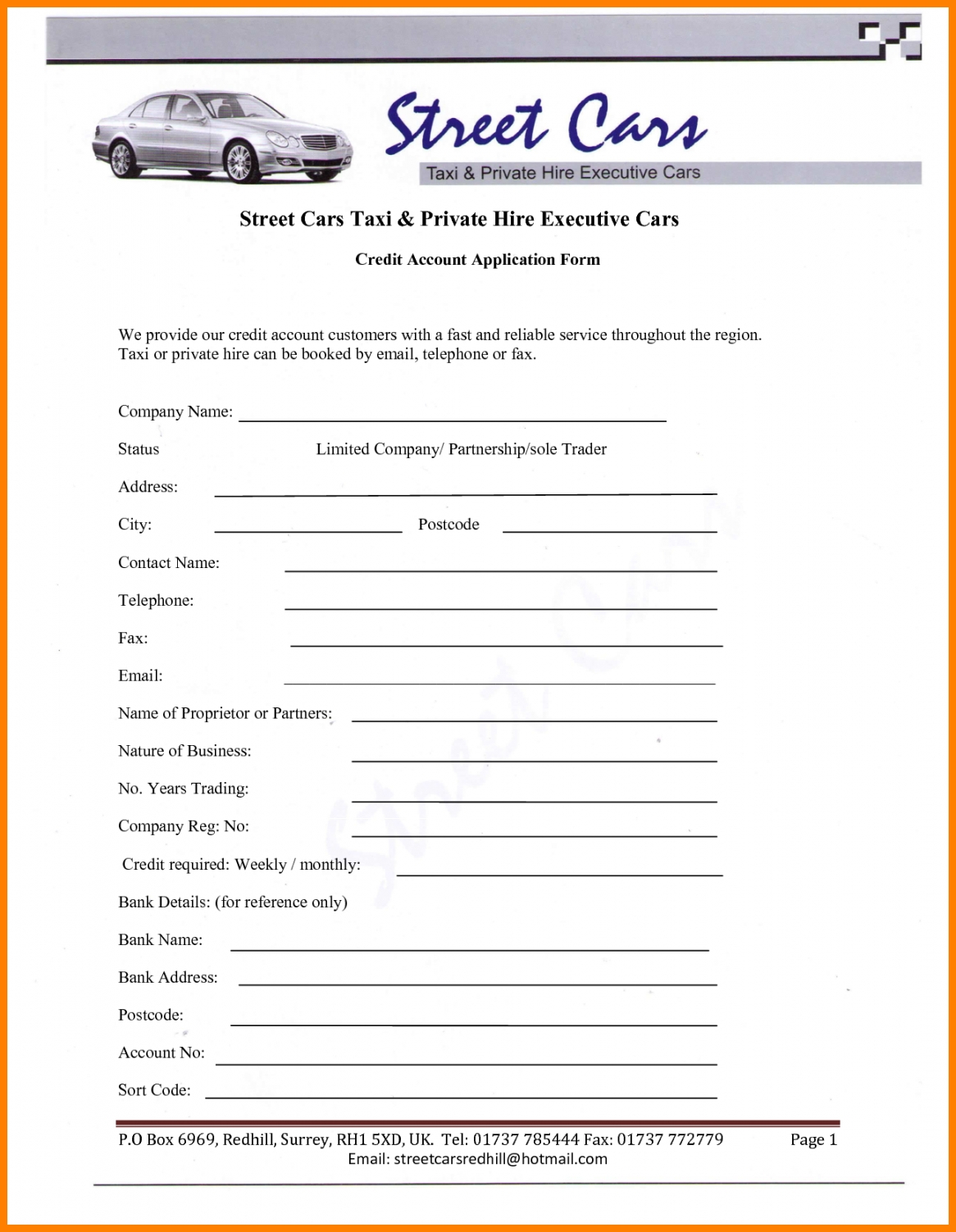 Car Rental Receipt Template