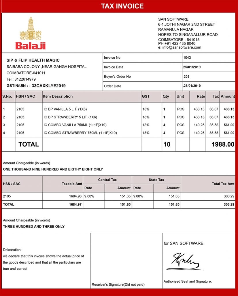 Real Gst Invoices India Grocery Store Images Invoice Template Ideas ...