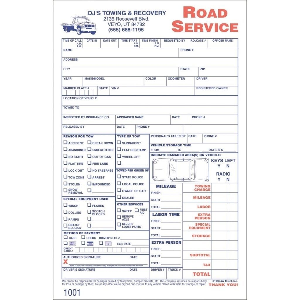 Free Towing Invoice Template Pdf Fillable Free Invoice Template Ideas