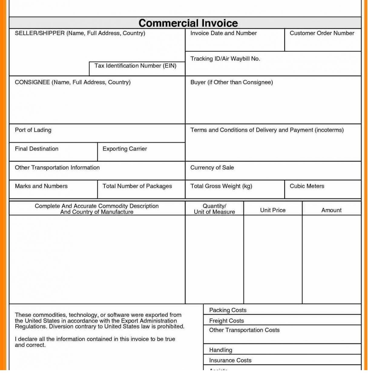 commercial invoice definition description features the meaning of commercial invoice
