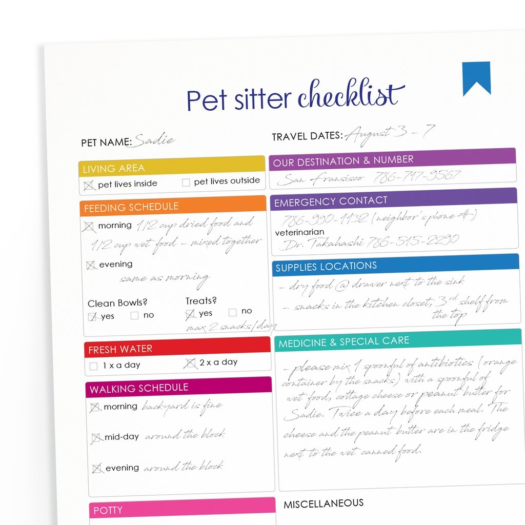 printable pet sitter checklist hamlersd7 pet sitter notes template
