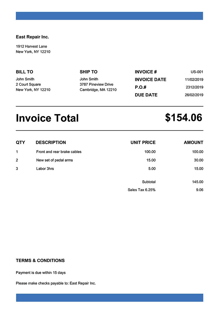 make your own custom invoices