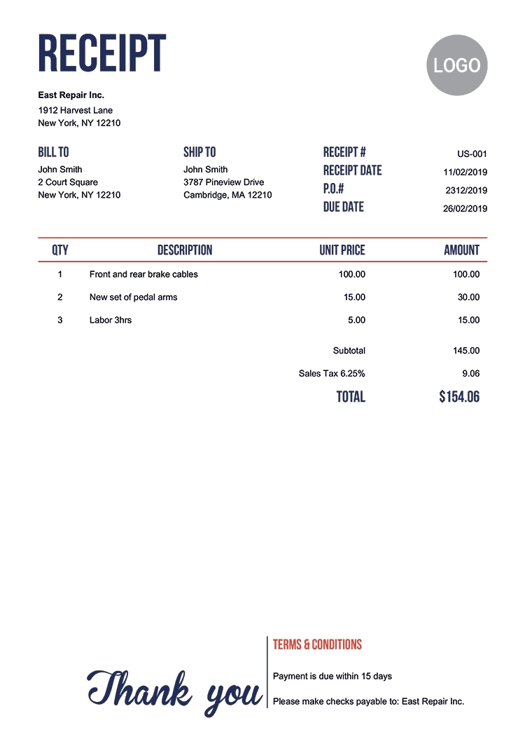 100 free receipt templates print email receipts as pdf make a printable receipt