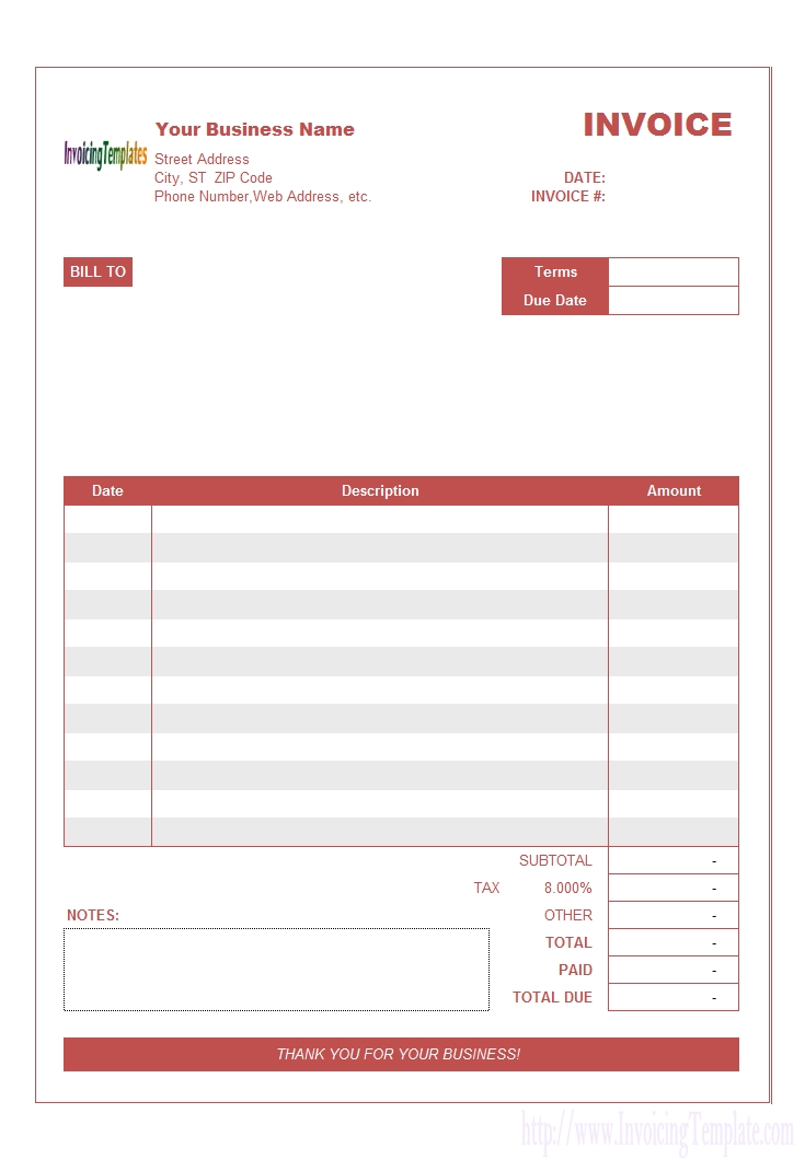 3 column invoice templates bill invoice format in excel free download