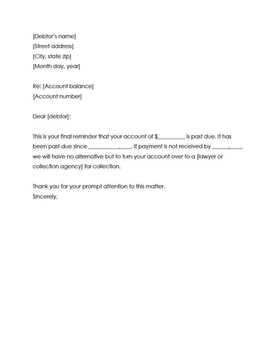 44 effective collection letter templates samples collection letter sample overdue accounts