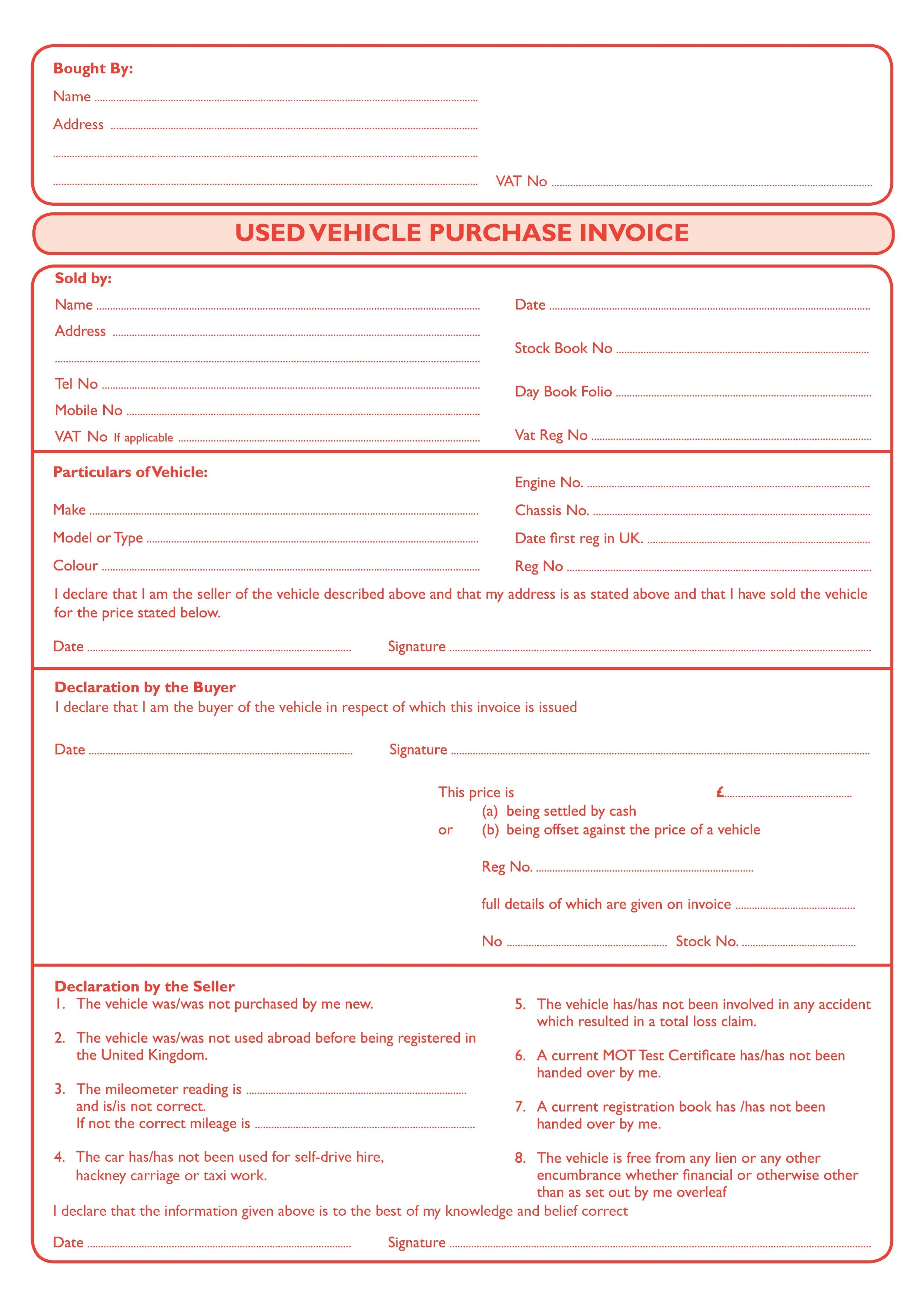 simple bill of sale example for car