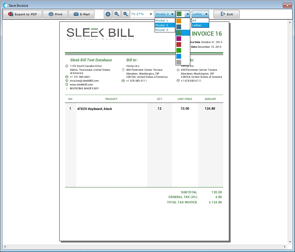 Sleek Bill Full Version Free Download