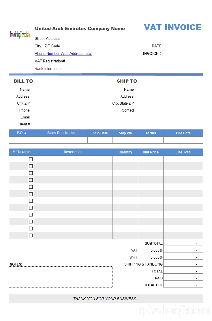canadian invoice template with hst gst tax invoice bill