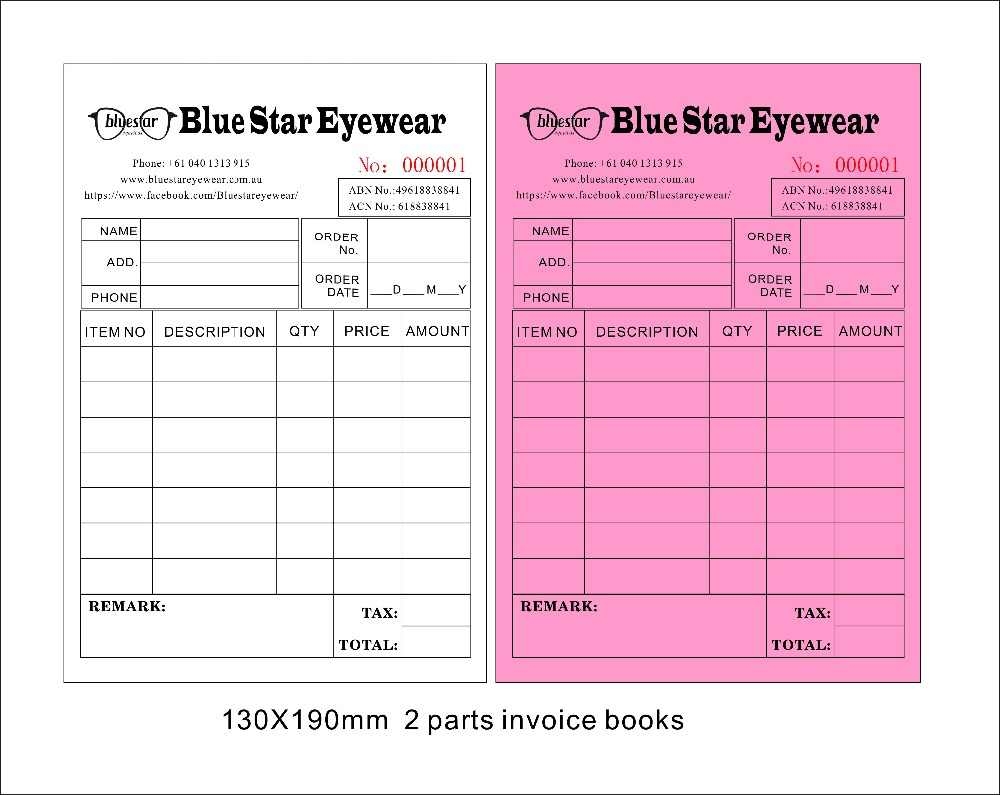 custom print size13x19cm invoice books carbonless receipt invoice book include free shipping to au custom carbonless receipt books