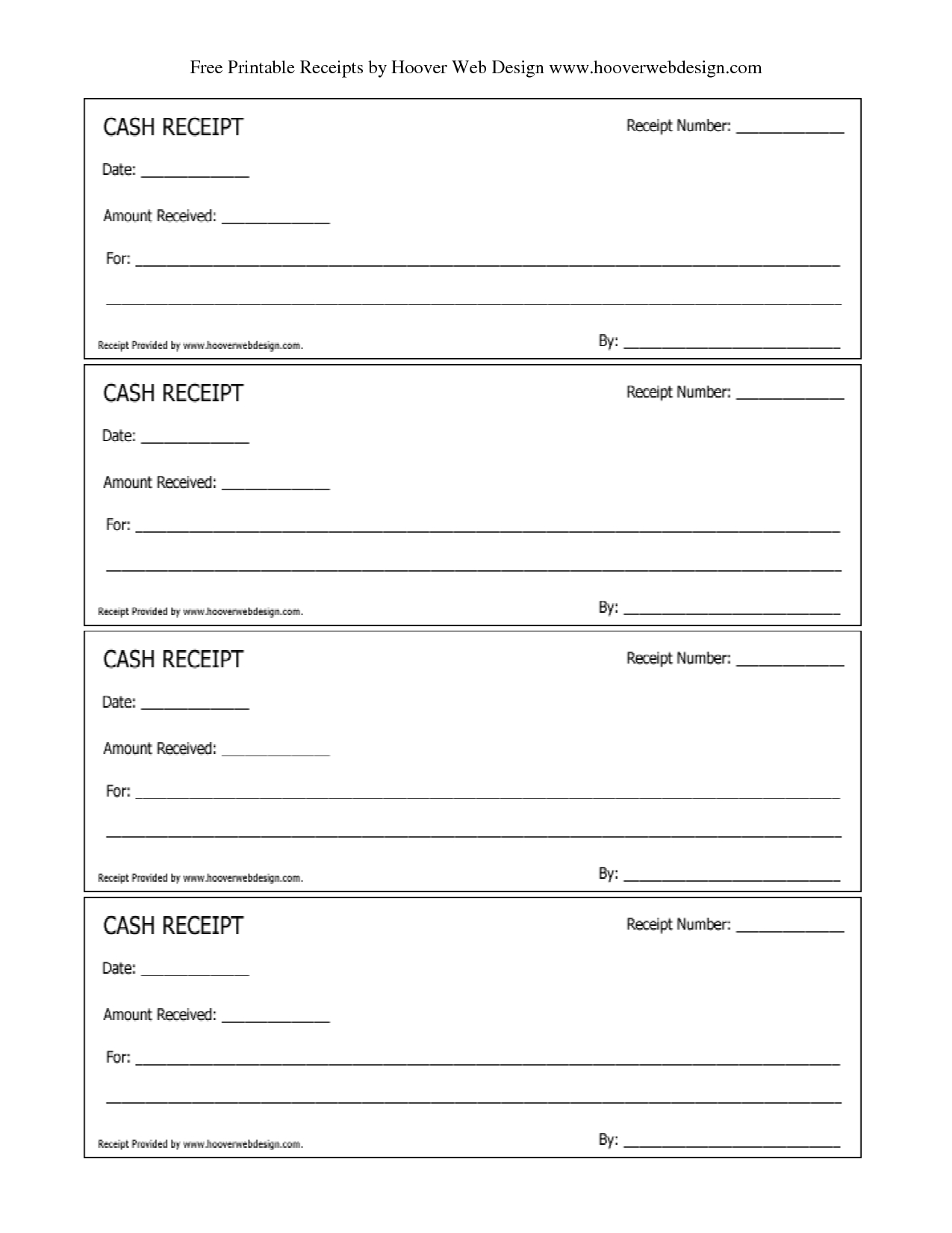 Printable Blank Receipt Forms Printable Forms Free Online
