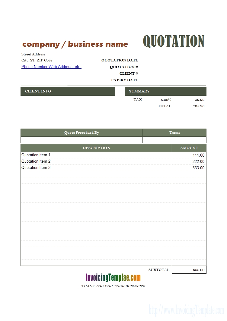 general quote template for excel quote template estimate different between quotation and invoice