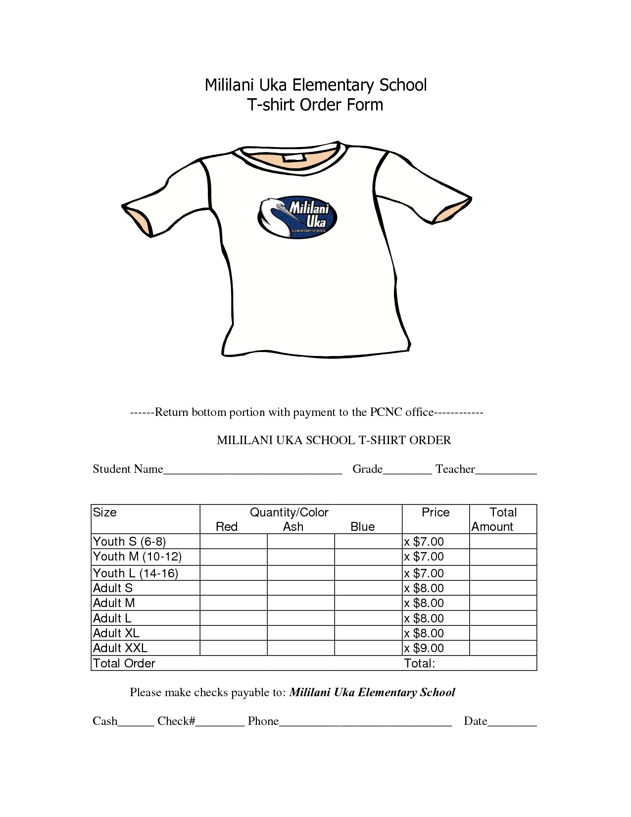 school t shirt order form template order form template commercial invoice for tshirt
