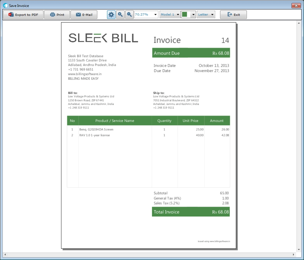 sleek bill for india download sleek bill full version free download