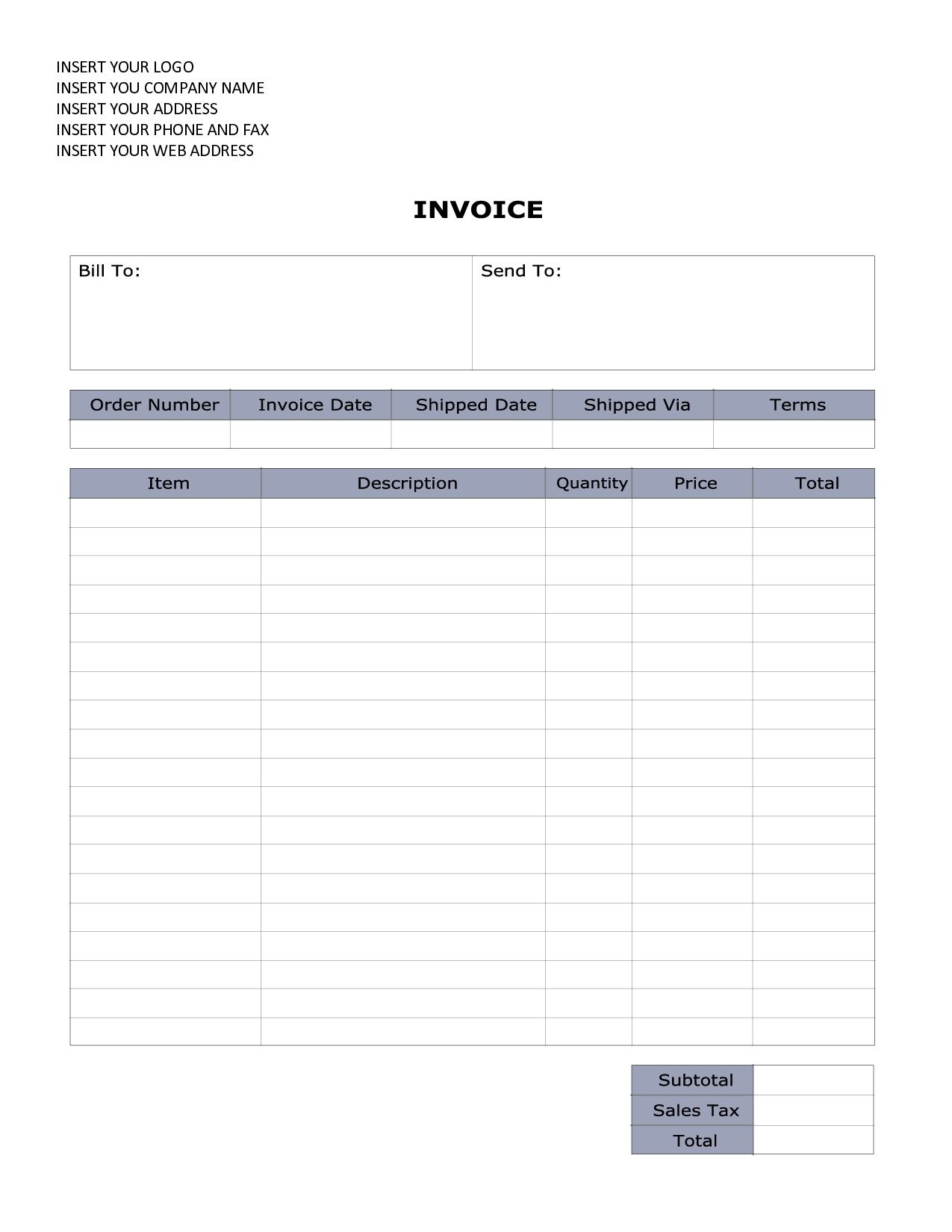 word document invoice template sales invoice sample word invoice templates printable free word