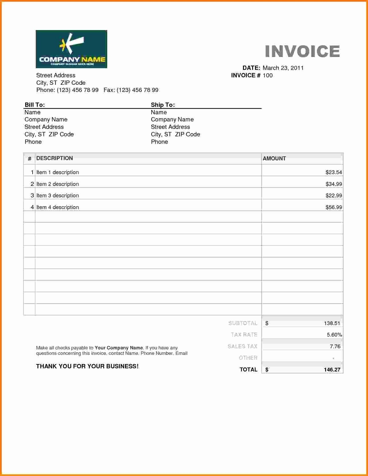 wordpad invoice templates free download best of free free excel invoices templates download