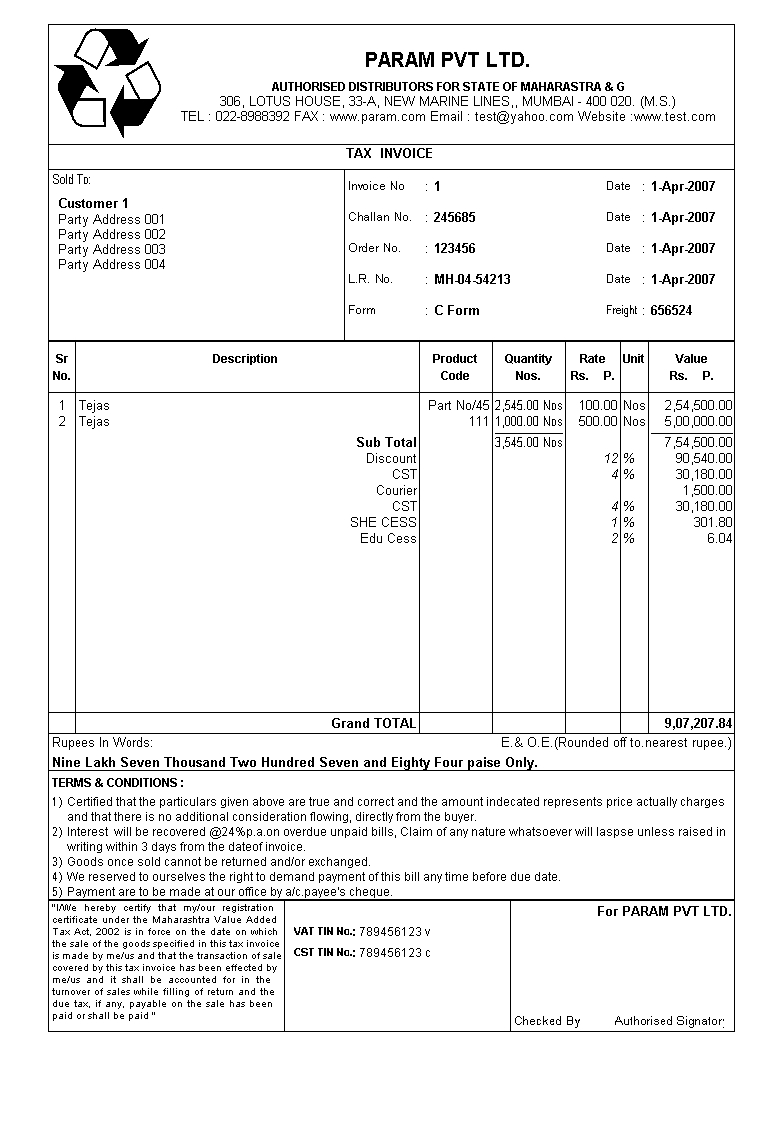 13 pdf tally erp 9 invoice template printable zip docx tally invoice format in pdf