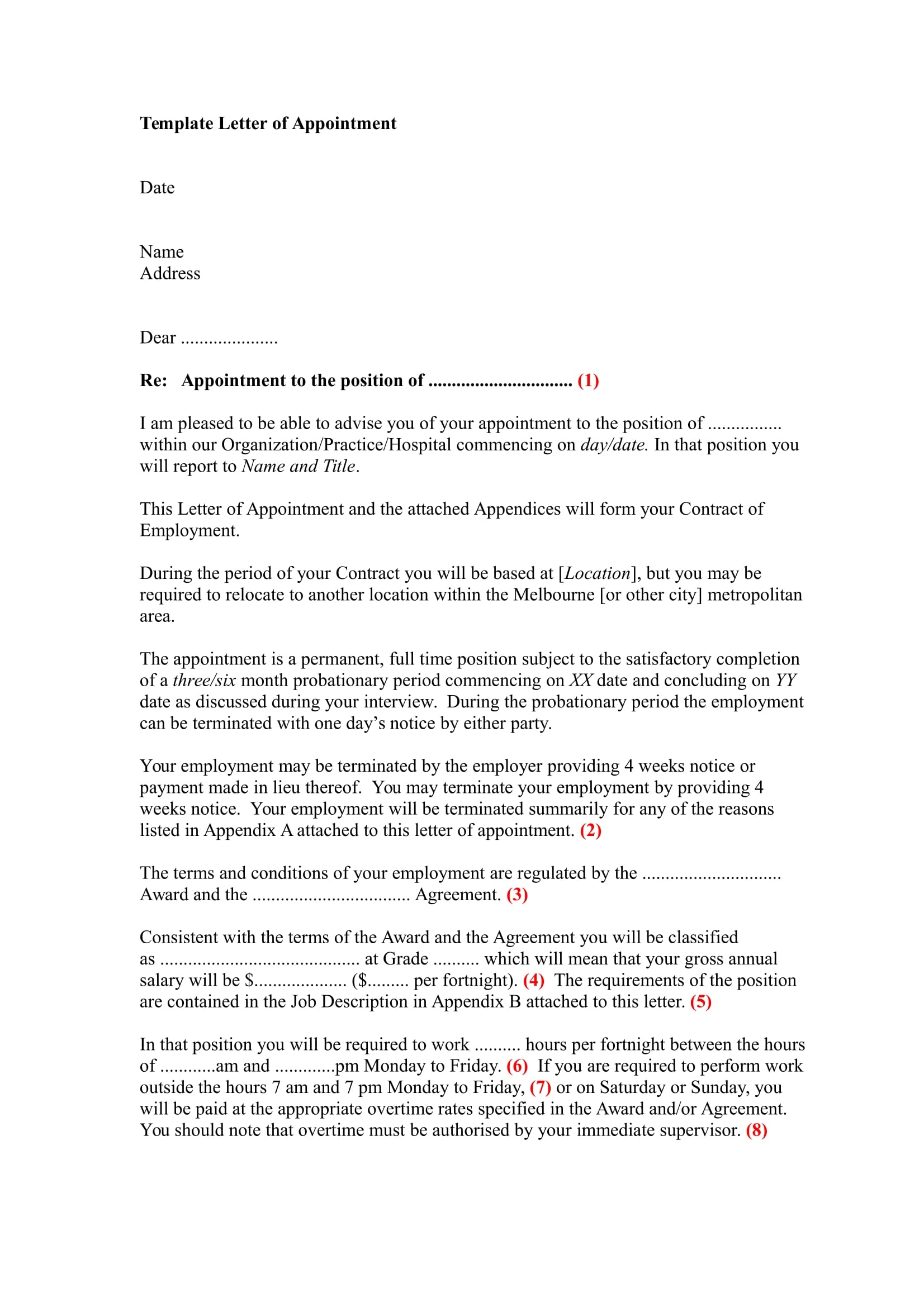 Terms And Conditions To Add In Appoinment Letter