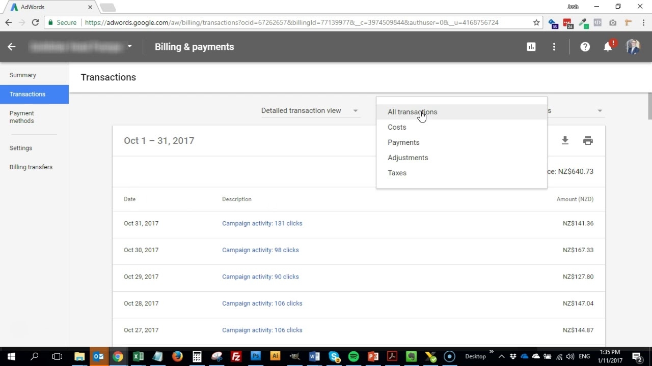 adwords get invoices the new interface google adwords invoice pic
