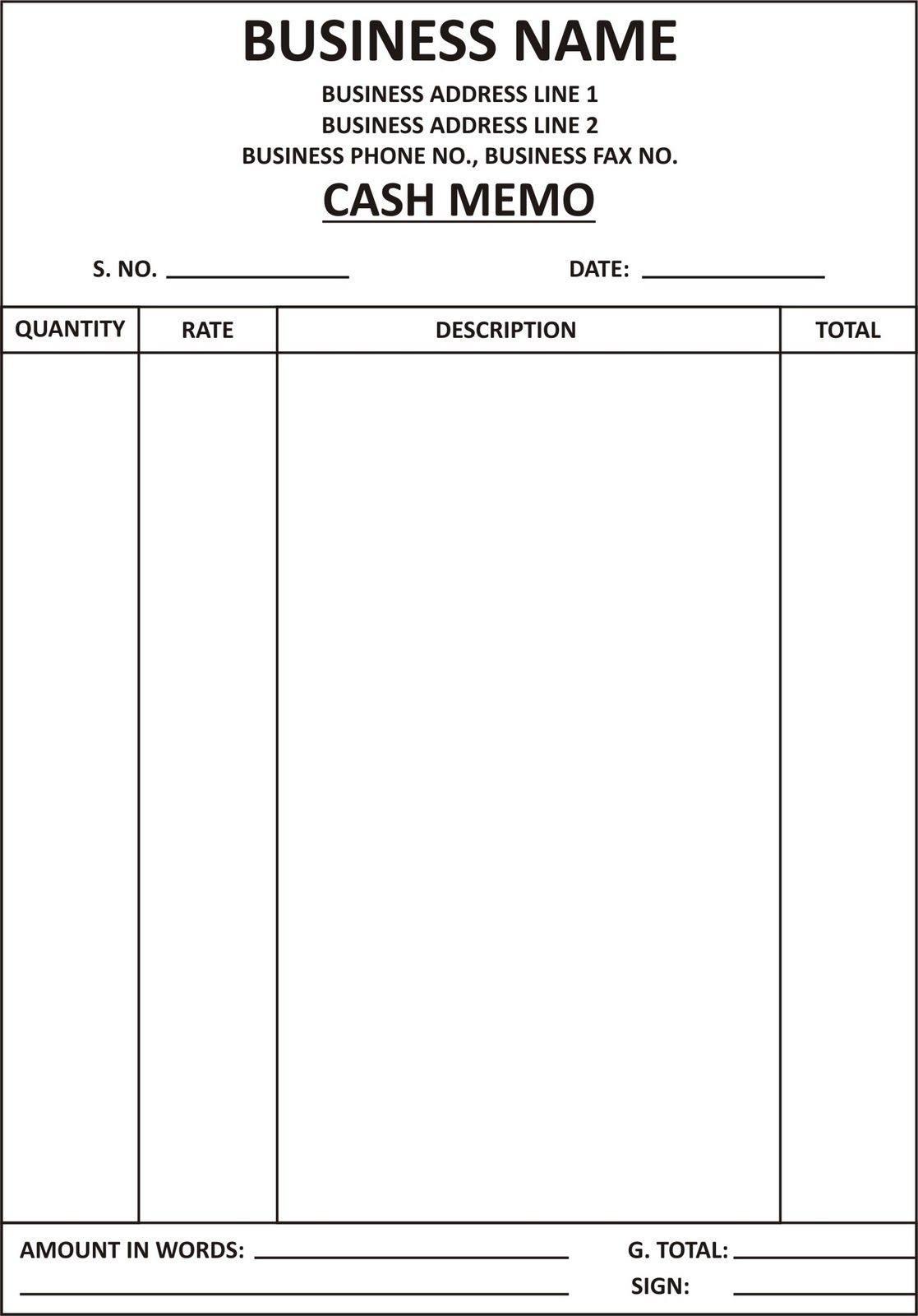 cash bill format submited images pic 2 fly invoice format cash bill edit format