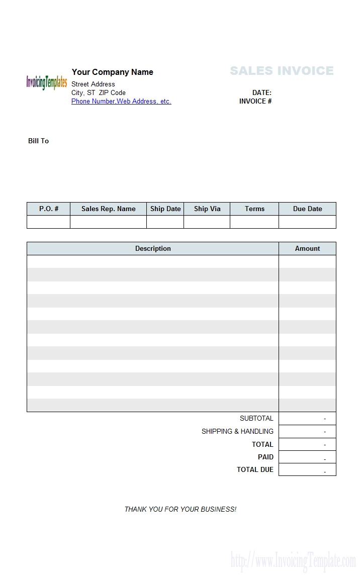 Example Of Cash Sales Invoice