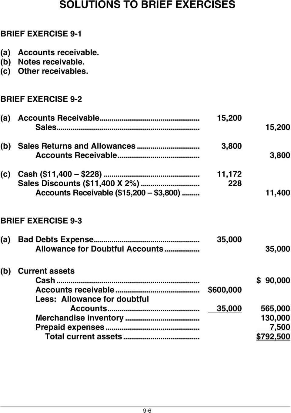 chapter 9 accounting for receivables assignment sales return doc accounting ex