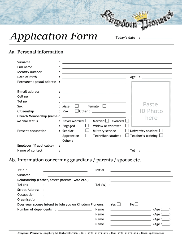 church membership form fill online printable fillable association membership form template