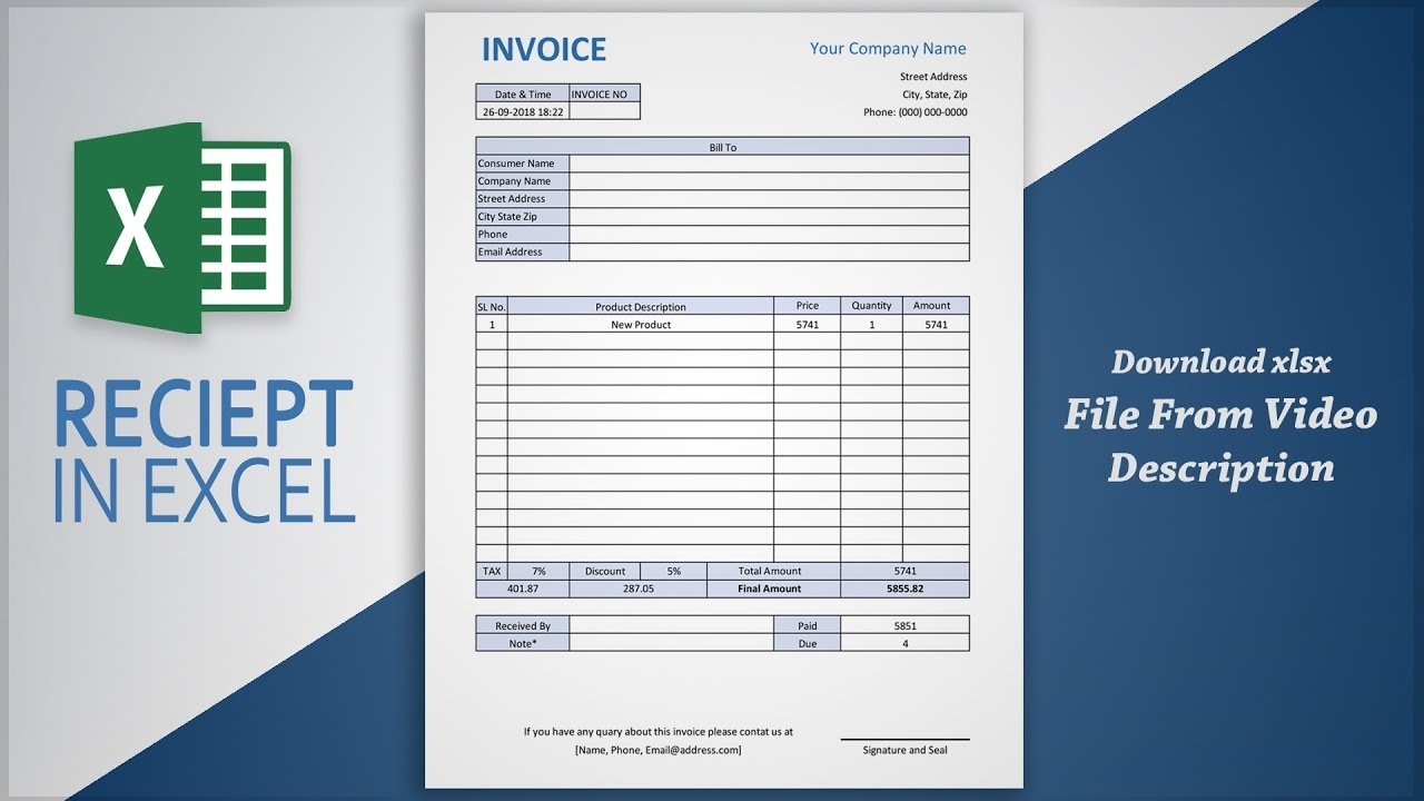 creating professional invoice in excel receipt making tutorial free template images of receipt and invoice