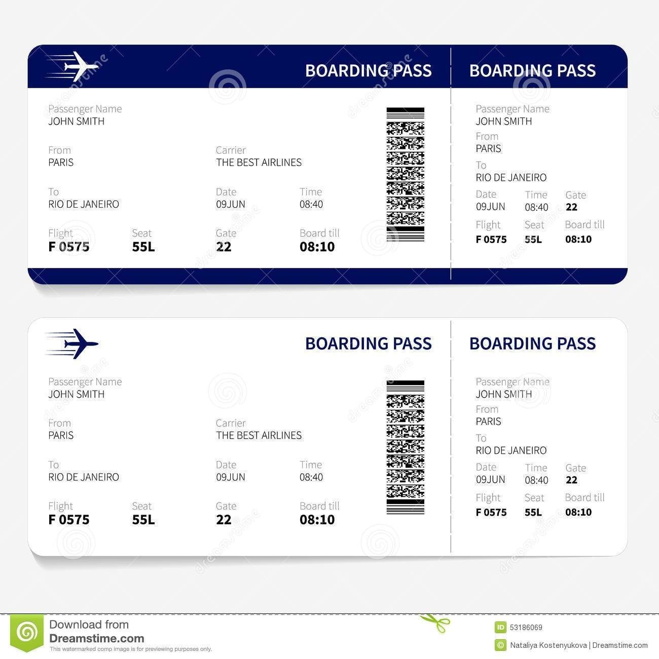 fake boarding pass boarding pass template ticket template ticket format for travels