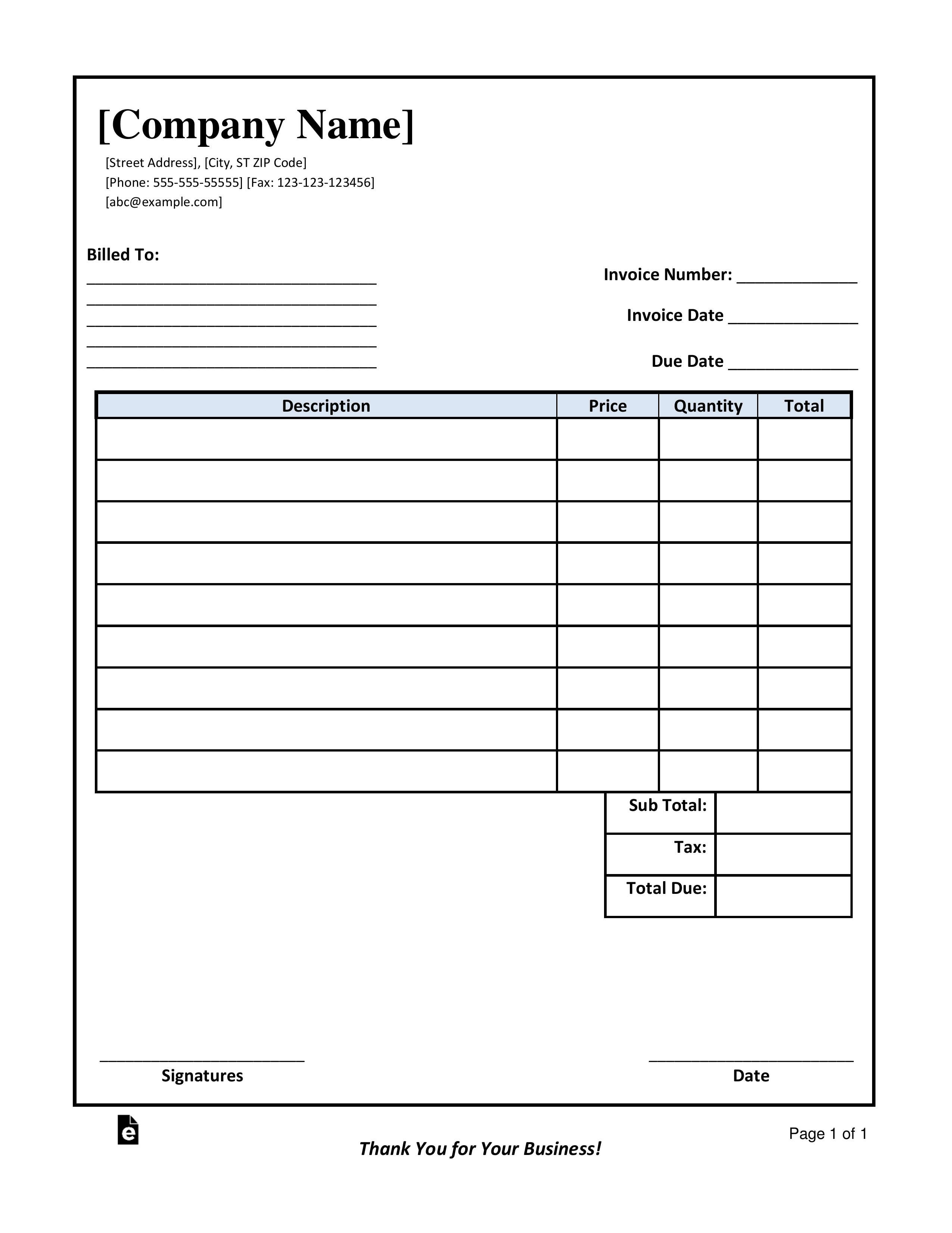 free vendor invoice template word pdf eforms free sample of vendor invoice