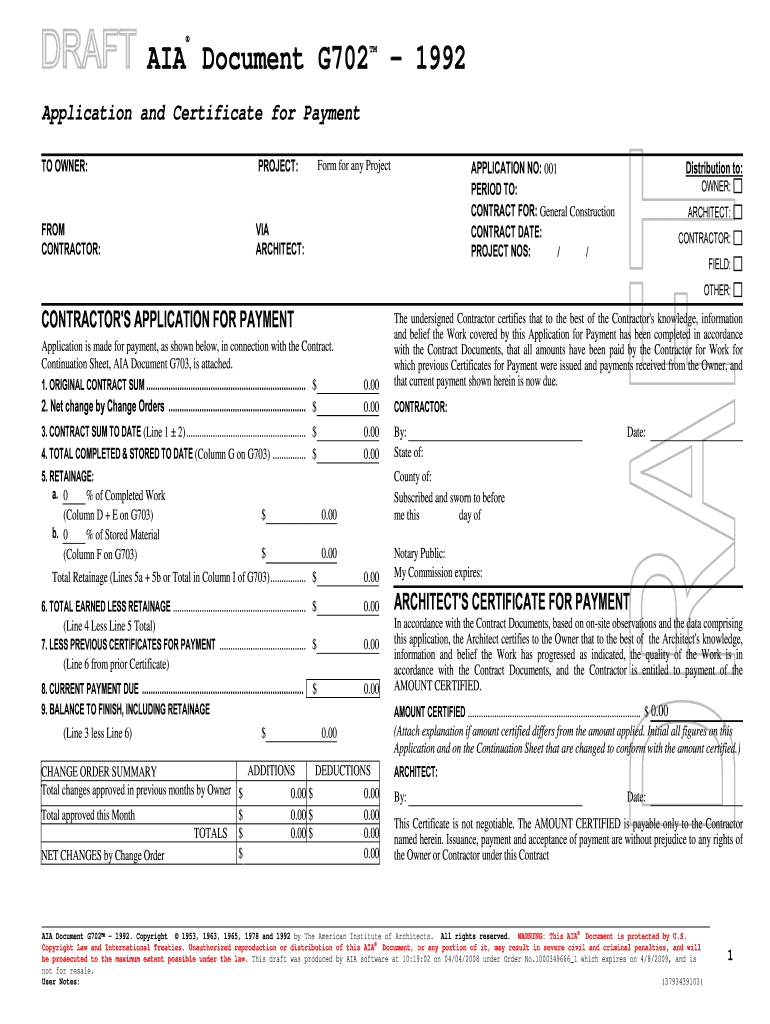 g702 form word fill online printable fillable blank aia g702 excelformat printable