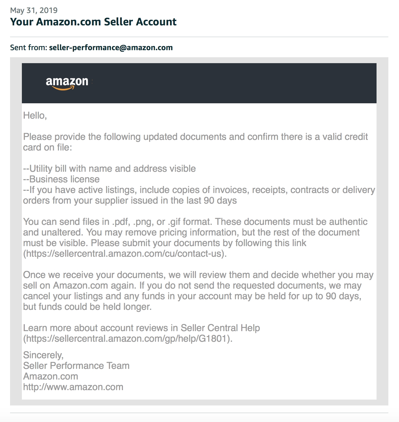 new account suspension help for new sellers amazon amazon mobile bill format
