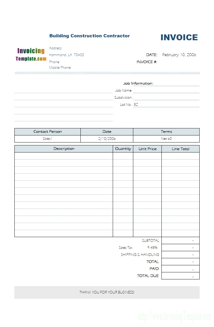 service invoice template sell invoice format free download