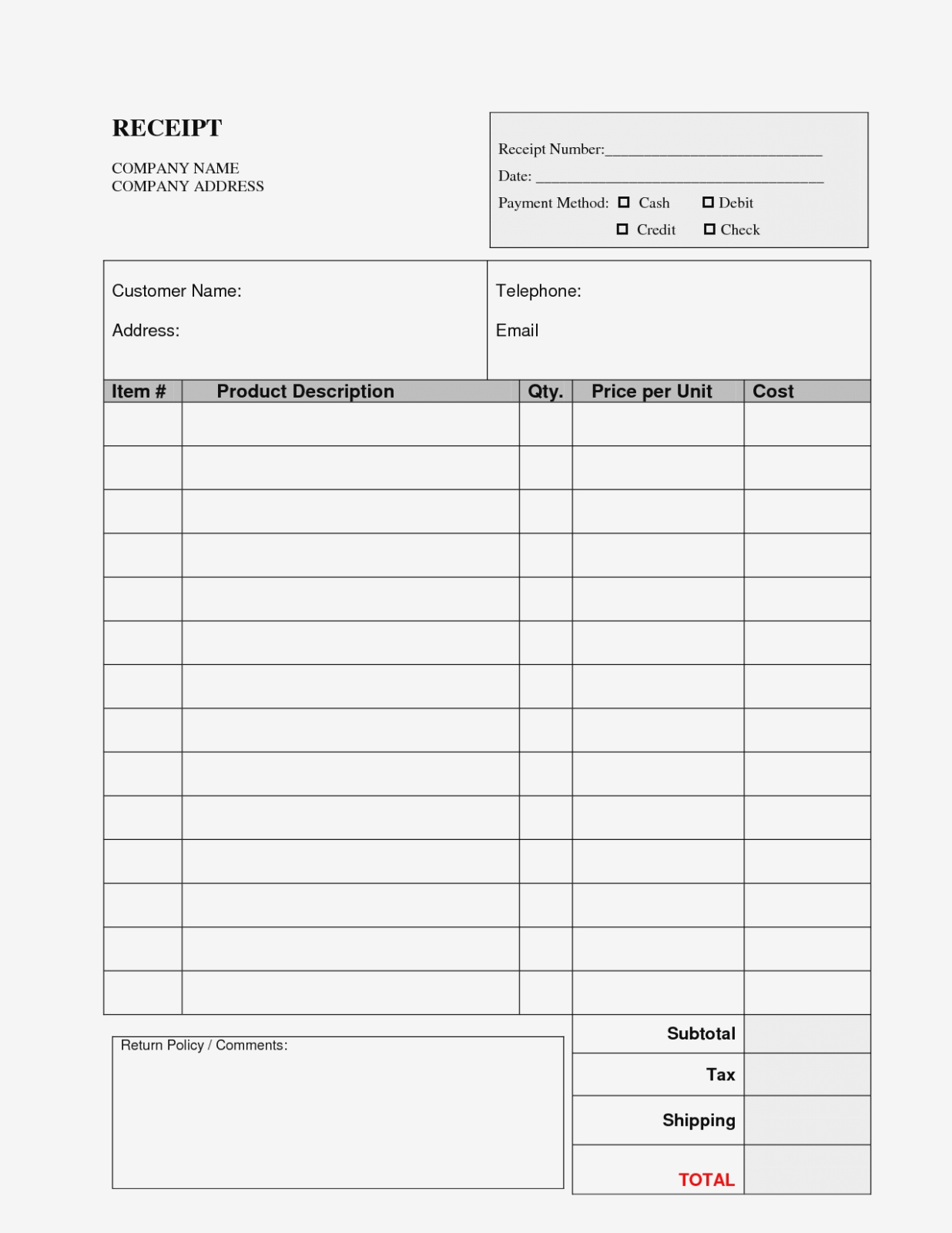 unique printable sales receipt invoice template word sales invoice receipt sample