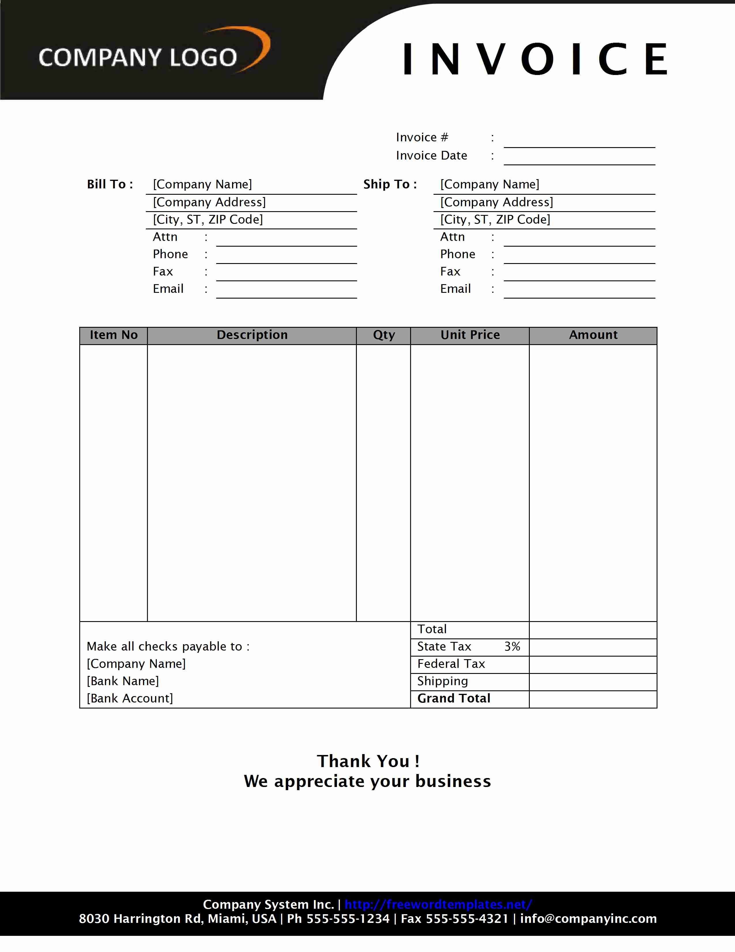 Printable Invoice Forms Ph